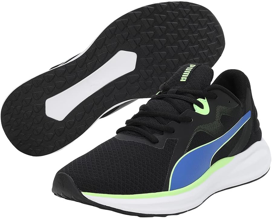 PUMA Herren Twitch Runner Fresh Strassen-Laufschuh 42 EU Puma Black Royal Sapphire Fizzy Lime, 42 EU