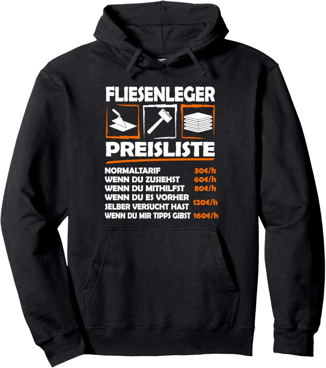 Lustiges Fliesenleger Arbeits Pullover Hoodie