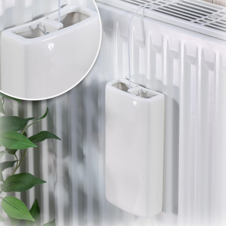 com-four® 3X Luftbefeuchter Heizung - Heizkörper Luftbefeuchter in weiss - Heizung Wasserverdunster