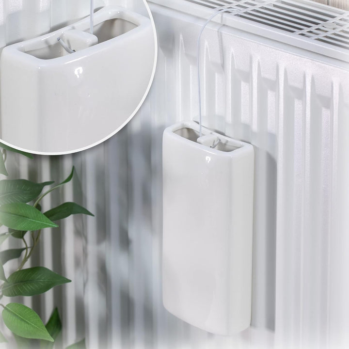 com-four® 3X Luftbefeuchter Heizung - Heizkörper Luftbefeuchter in weiss - Heizung Wasserverdunster