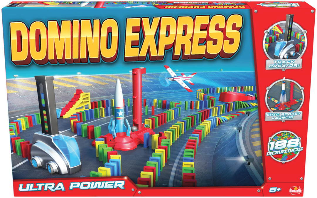 Domino Express Ultra Power, Dominospiel ab 6 Jahren, Kinderspiel mit Dominosteine, Ultra Power