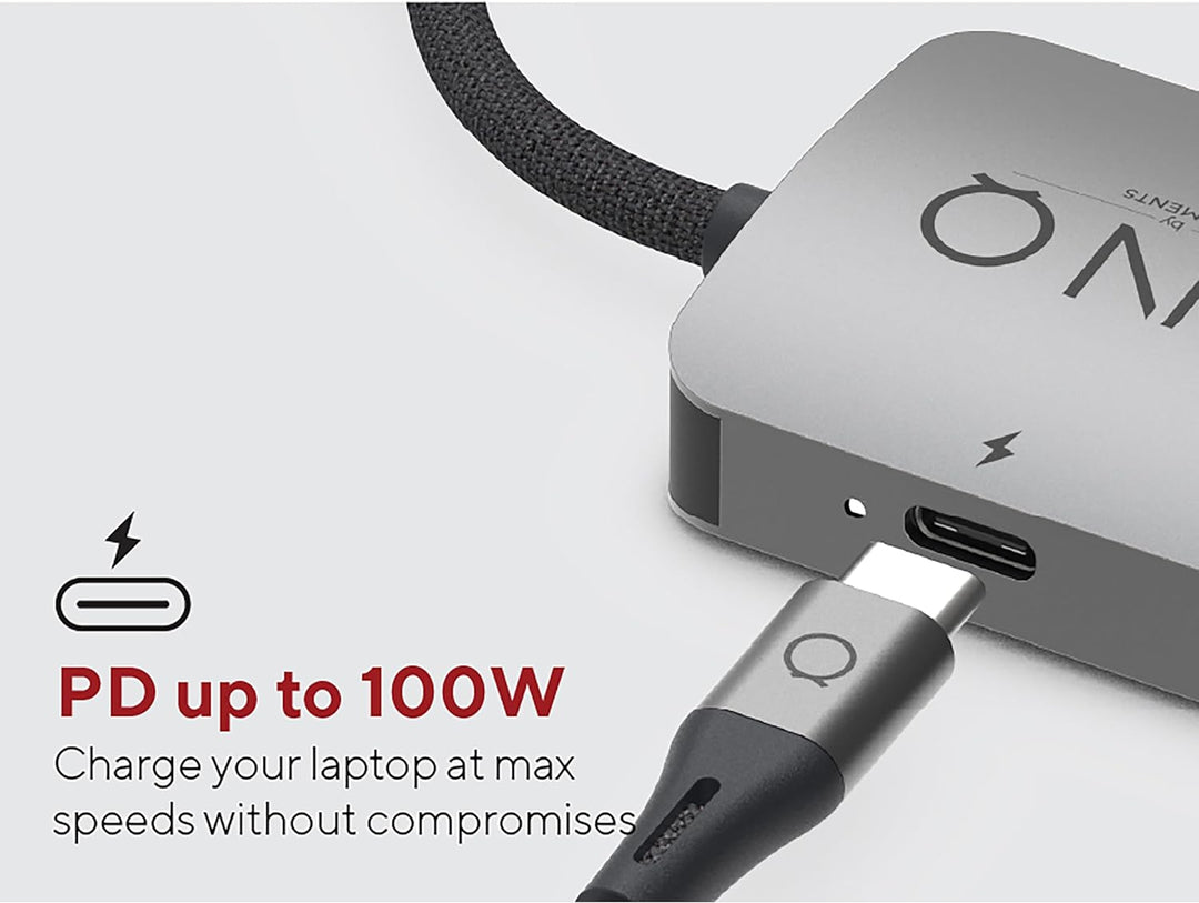 Linq Connects 7in2 Pro USB-C 10gbit/s Hub, Dual 4K HDMI-Ethet für M1/2, 4K HDMI 1/2, HDMI 2.0, bis 4