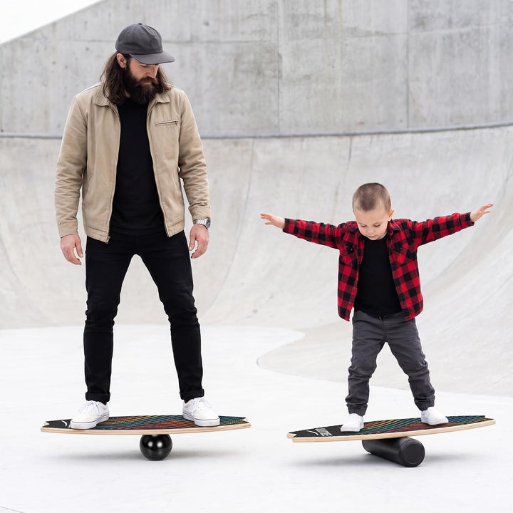 OUUTMEE Multifunktionale Balanceboard Holz 8 Einstellbare Modi Kinder(14+) und Erwachsene Balanceboa