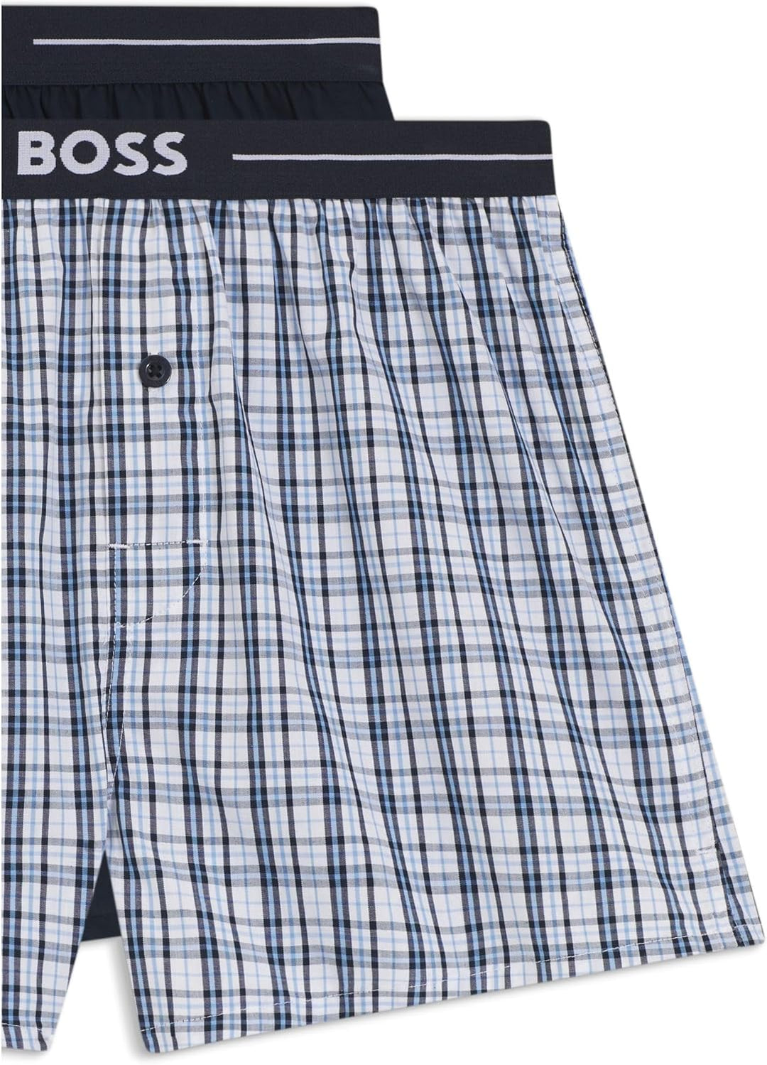 BOSS Herren NOS Boxer EW 2P Zweier-Pack Pyjama-Shorts aus Baumwolle mit Logo am Bund M New - Dark Bl