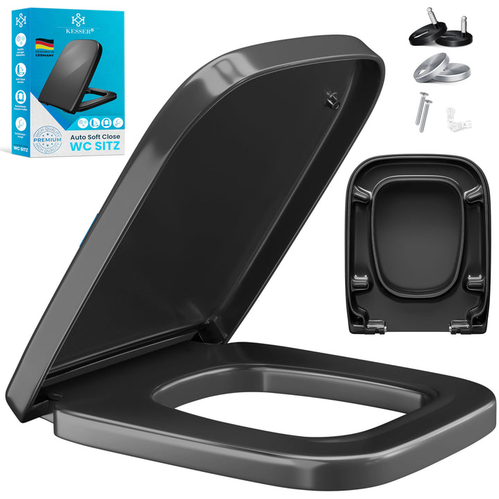 KESSER® WC Sitz mit Absenkautomatik Toilettendeckel Quick-Release-Funktion und Softclose - einfache