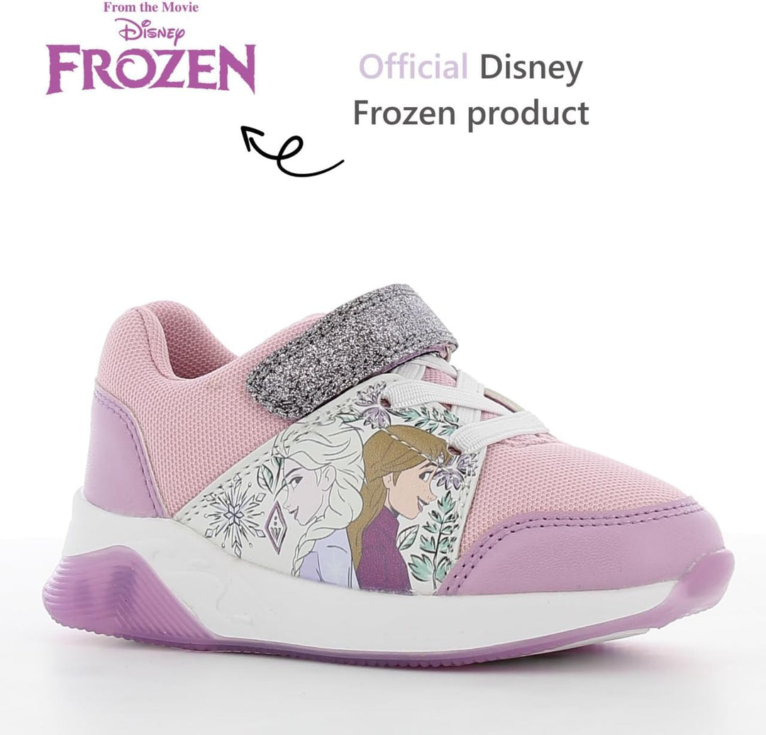 Disney Frozen Schuhe Mädchen 2 bis 8 Jahre, Kinderschuhe mit Anna und ELSA Motiv, Leuchtschuhe Kinde