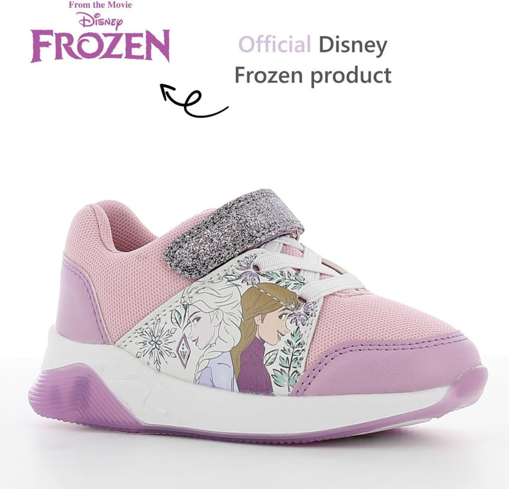 Disney Frozen Schuhe Mädchen 2 bis 8 Jahre, Kinderschuhe mit Anna und ELSA Motiv, Leuchtschuhe Kinde