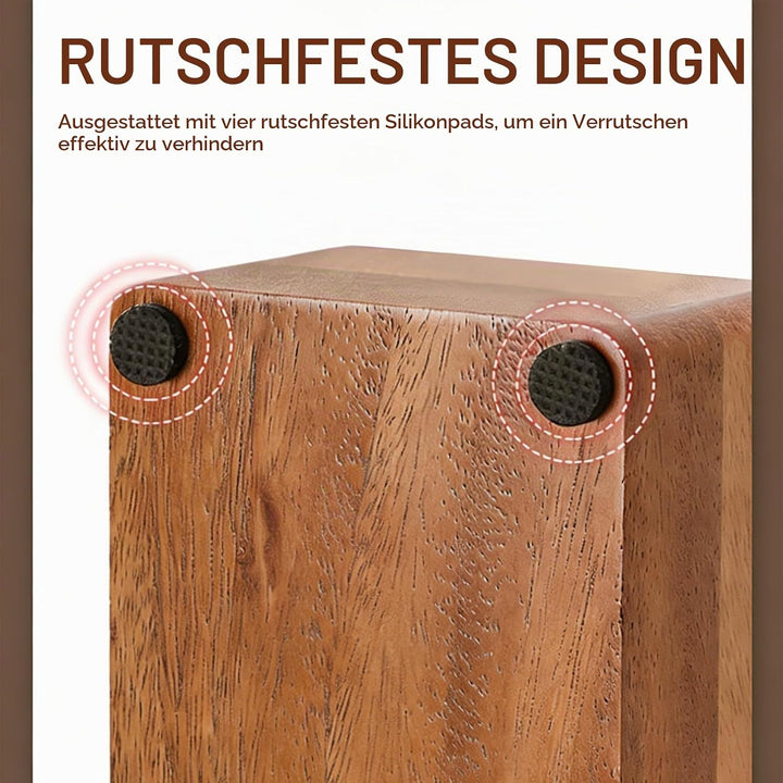 Tamperstation, Tamper Station aus Walnussholz für Siebträger 51mm 54mm, Tamping Station für Barista