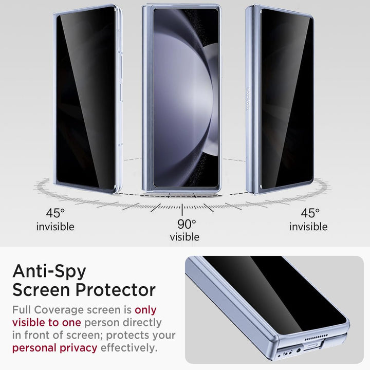 Miimall Kompatibel mit Samsung Galaxy Z Fold 5 Hülle mit Displayschutz Anti-Peeping+Magnetischer Sch