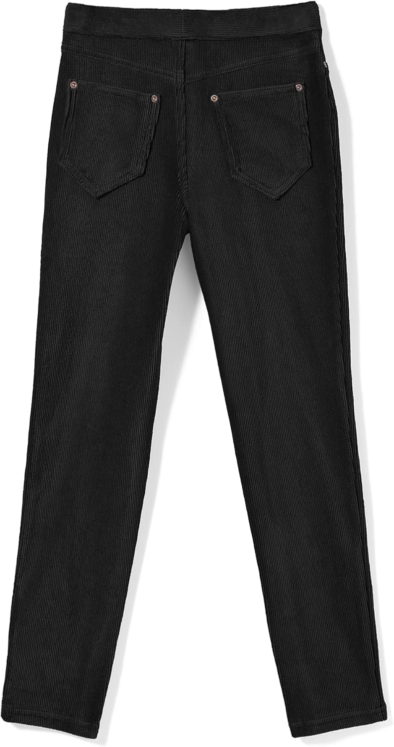 HUE Women's Corduroy Leggings, Black, Large