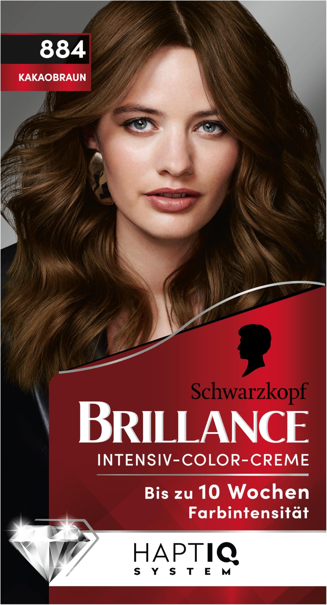 Brillance Intensiv-Color-Creme Haarfarbe 884 Kakaobraun Stufe 3, 3er Pack(3 x 160 ml), 884 Kakaobrau
