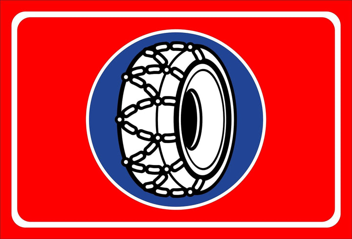 Melis Folienwerkstatt Schild Schneeketten - 60x40cm - 3mm Aluverbund – 20 VAR S00018-106-D 60x40cm –