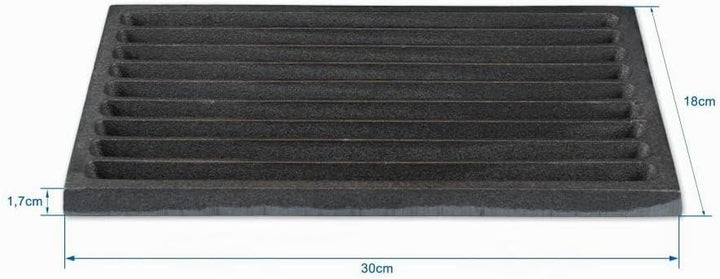 Ascherost Feuerrost Kohlerost Kaminrost Premium-Qualität (Gusseisen, 18 x 30 cm) Gusseisen 18 x 30