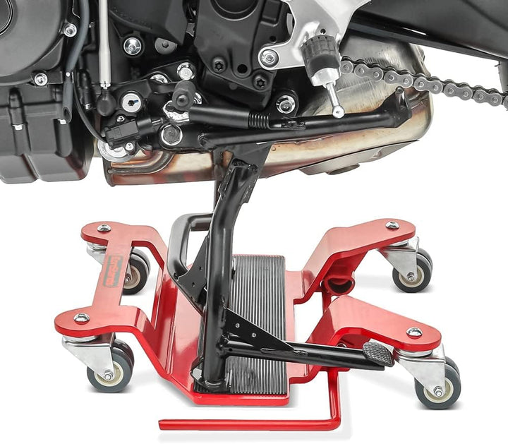 ConStands Central Mover - Motorrad Rangierhilfe für Honda @ 125/150,Africa Twin XRV 650/750,Black Wi