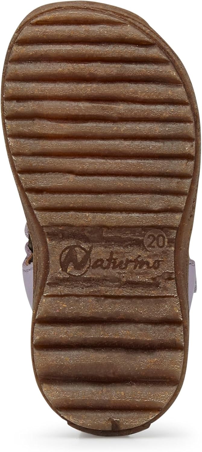 Naturino SEE-Halb geschlossene Sandalen aus laminiertem Leder-Rosa 21 EU Flieder, 21 EU Flieder