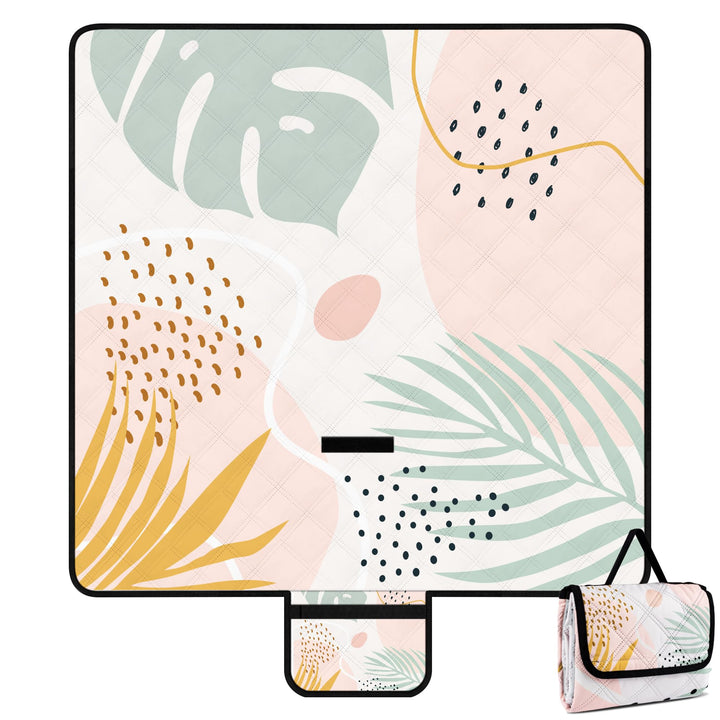 Jopee Picknickdecke Sandfrei, 200 x 200cm Wasserdicht Stranddecke für 4-6 Personen, Leicht und Tragb