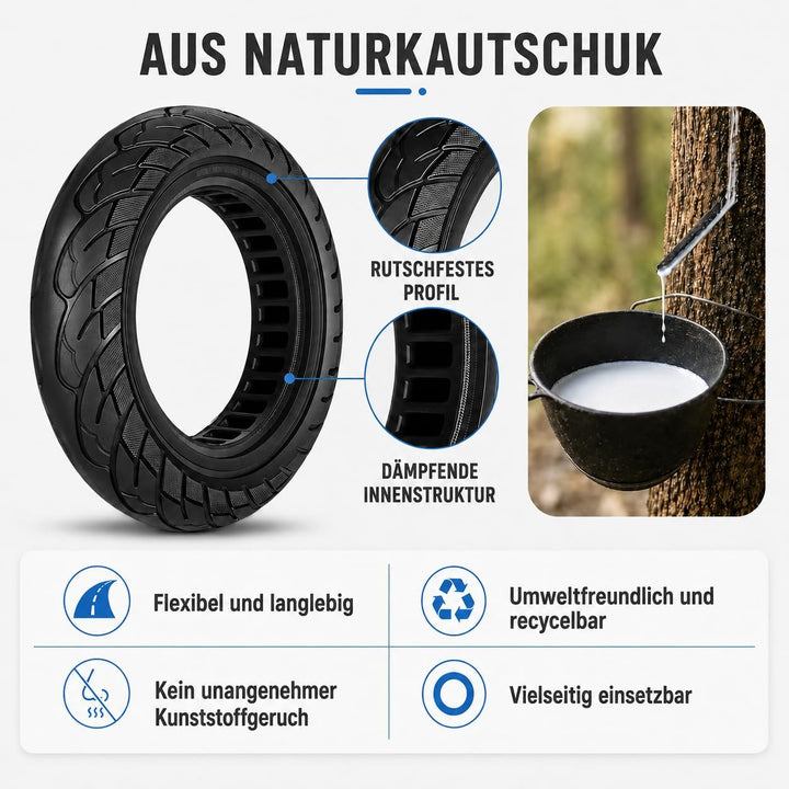 COASTA 60/70-6.5 reifen,vollgummireifen e scooter 10 * 2.5 Solide Reifen Schwarz, Schwarz