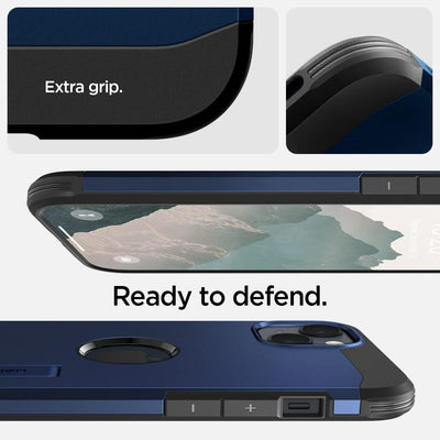 Spigen Tough Armor MagFit Hülle Kompatibel mit iPhone 14 -Navy Blue, Navy Blue