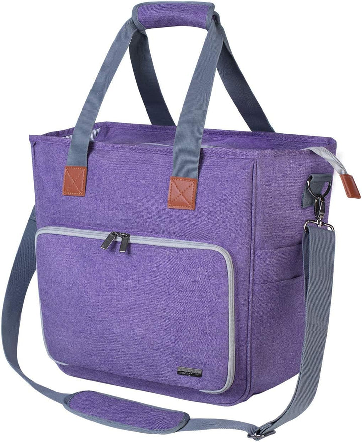 Luxja Stricktasche mit Schultergurt, Garn Tasche, Handarbeitstasche Aufbewahrung für Wolle, Projekte