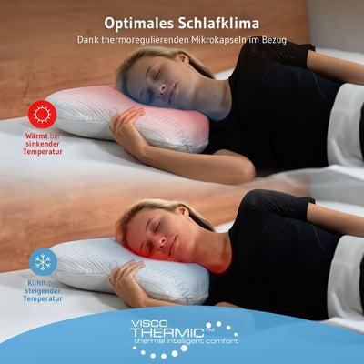 Seitenschläferkissen ACAMAR | Testsieger für Nackenkissen | Orthopädisches Kopf-Kissen gegen Nackens
