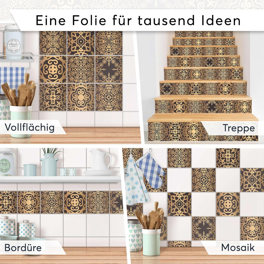 CREATISTO Mosaik Klebefliesen Stickerfliesen Fliesenfolie - Aufkleber Folie für Fliesen I Stickerfli