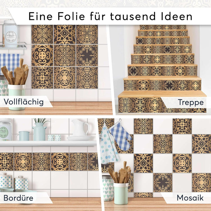 30 Stück Klebefliesen Folie 20x20 cm für Bad und Küche - Fliesenfolie, Fliesenfaufkleber - Stickerfl