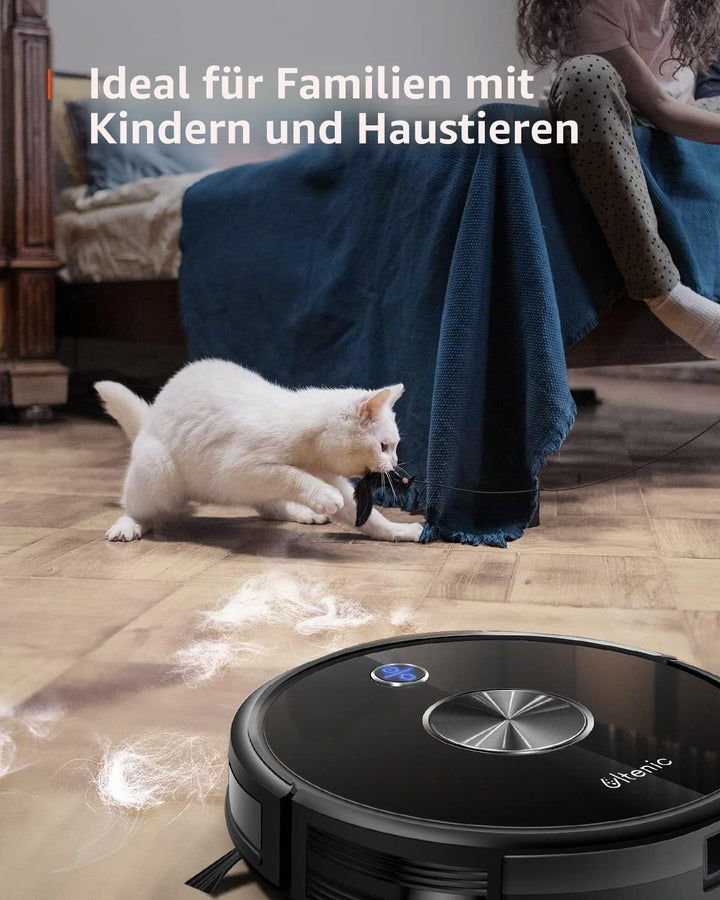 Ultenic D5s Pro Saugroboter mit Wischfunktion, 3000 Pa Saugkraft Staubsauger Roboter, Roboter Staubs