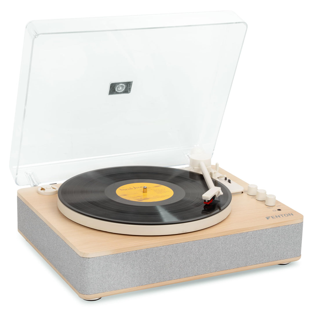 Fenton RP162S Schallplattenspieler Bluetooth Plattenspieler mit Lautsprecher, Pitch Control, MP3, RC