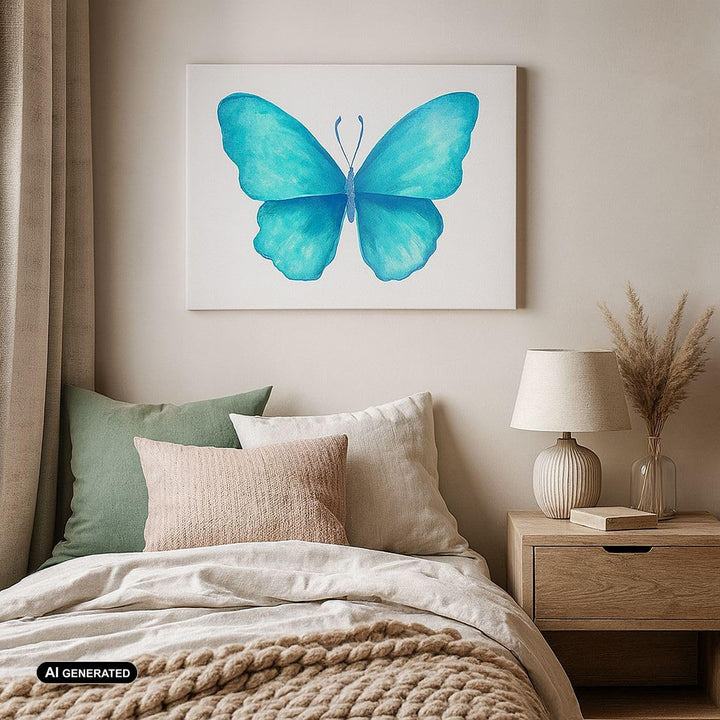 Bilder auf Leinwand Schmetterlinge Fliegen Kindheit Sommer Leinwandbild 70x50cm Wandbilder Dekoratio