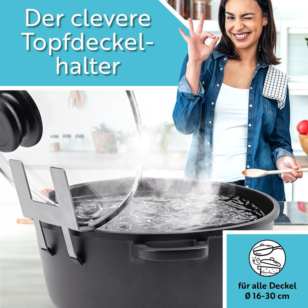 topfi® Topfdeckelhalter für Töpfe & Pfannen 2er Set | Der Küchenhelfer für eine freie & saubere Arbe
