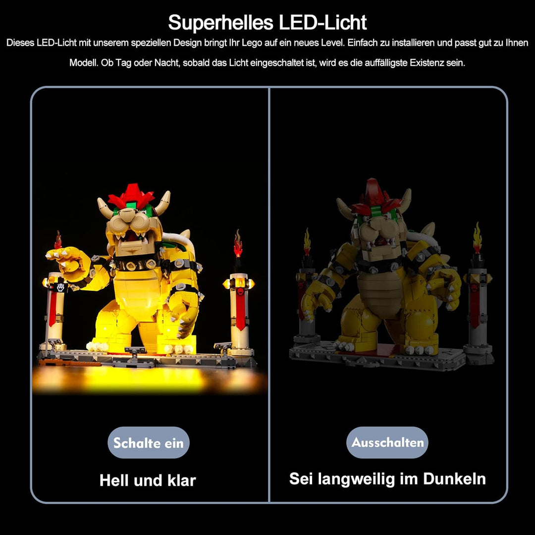 BrickBling Led Licht Set für Lego 71411 Super Mario Der mächtige Bowser, Led Beleuchtungs Set für Le