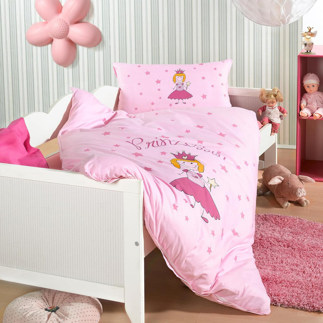 BaSaTex Kinder Baby Bettwäsche Set für Mädchen und Jungen | 100x135 cm + 40x60 cm | 100% Baumwolle R