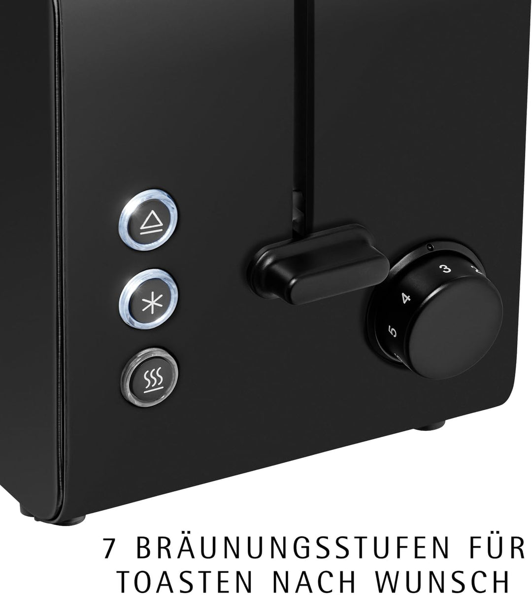 WMF Stelio Toaster 2 Scheiben Edelstahl, Doppelschlitz Toaster mit Brötchenaufsatz, Bagel-Funktion,