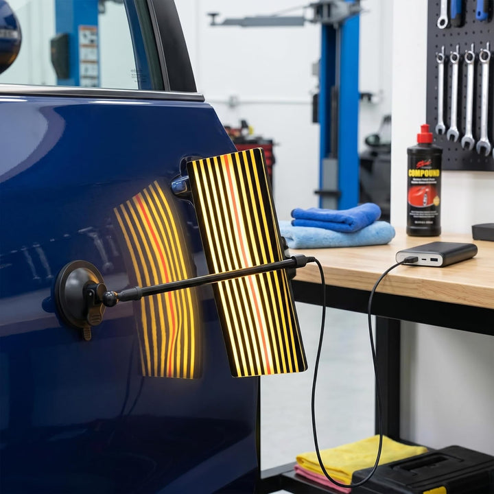 Dentafel, Lackfreies Reparaturreflektor -Line -Werkzeug mit LED -Licht und USB für die Entfernung vo