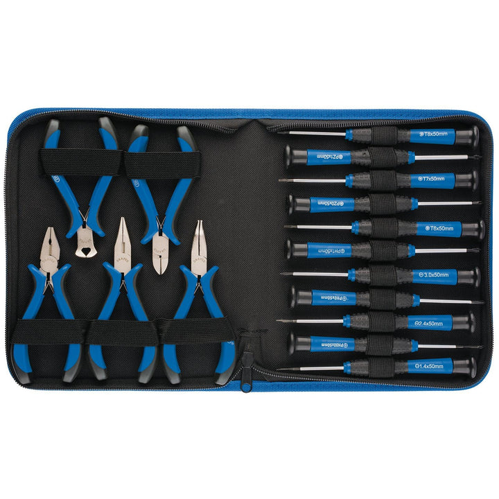 Draper 48958 Präzisionszangen- und Schraubendreherset 16-teilig 1 Blau, 1 Blau