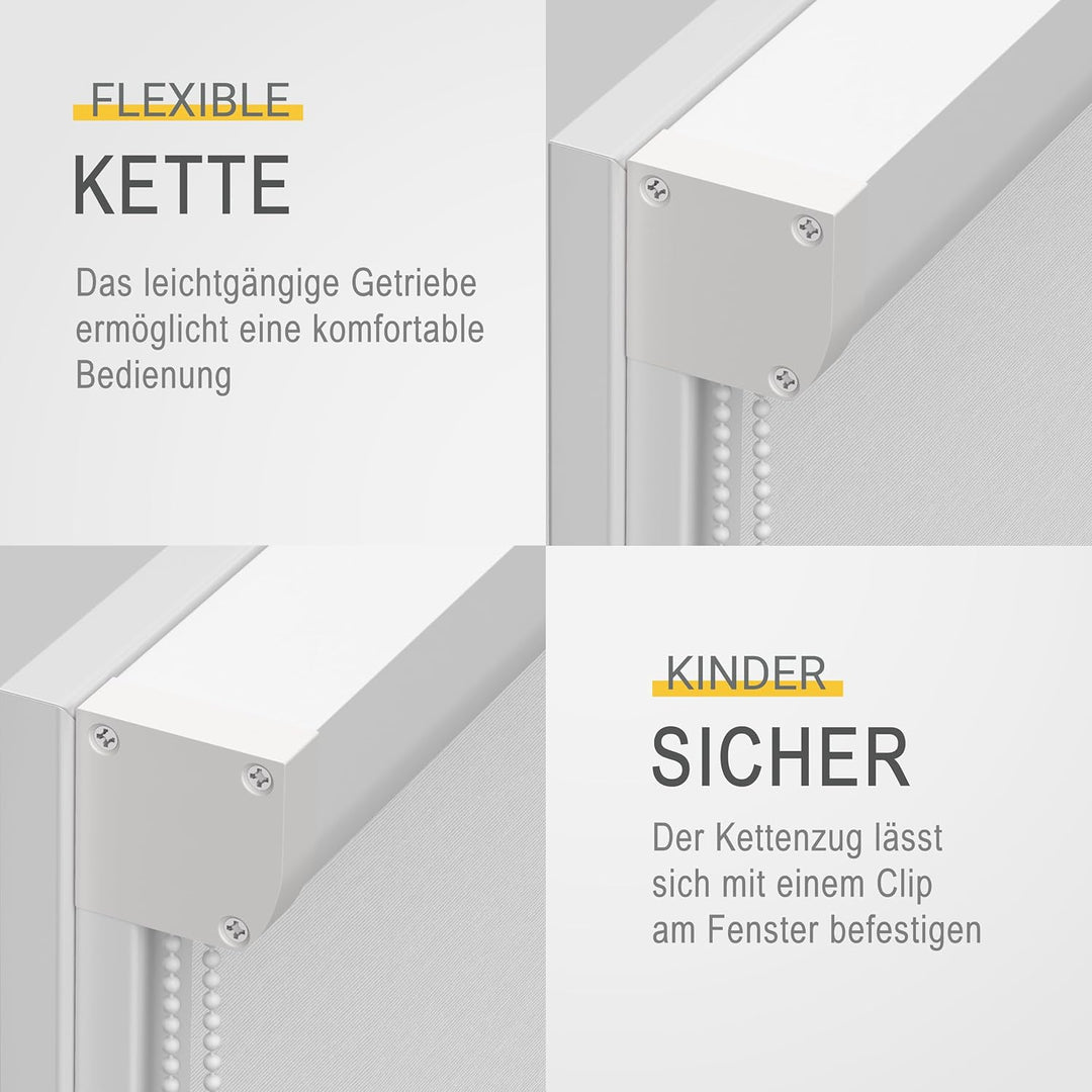 Sol Royal Kassettenrollo mit Führungsschiene SolReflect K24 60x175 cm Weiss - Blackout Thermorollo s