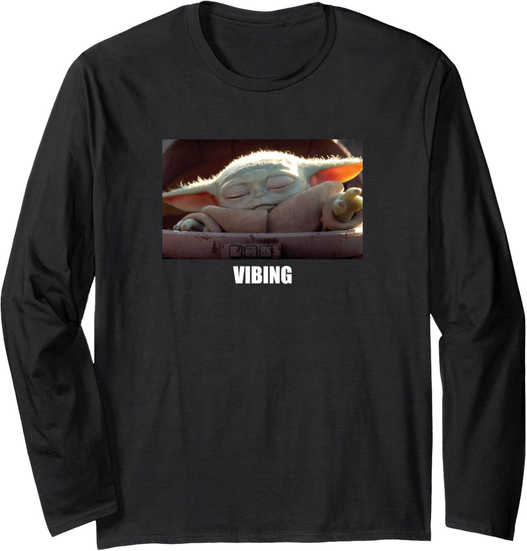 Star Wars Child Vibing Meme Langarmshirt