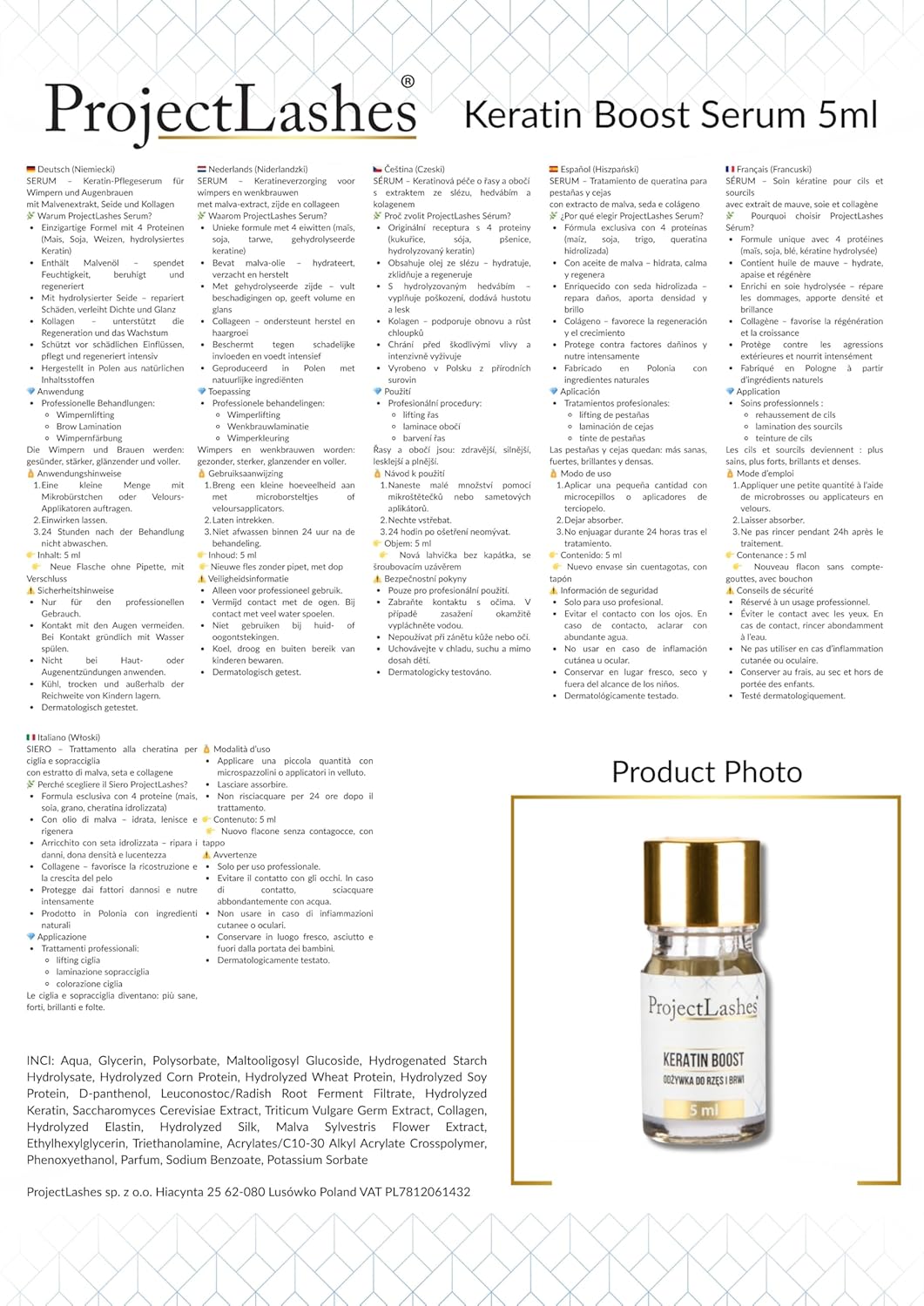 Keratin Serum für Wimpern & Augenbrauen – Travel & Brunette Lift – Nährende Keratinpflege mit Malven