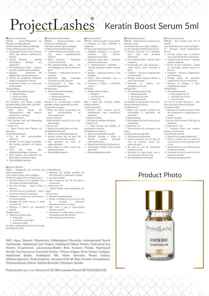 Keratin Serum für Wimpern & Augenbrauen – Travel & Brunette Lift – Nährende Keratinpflege mit Malven