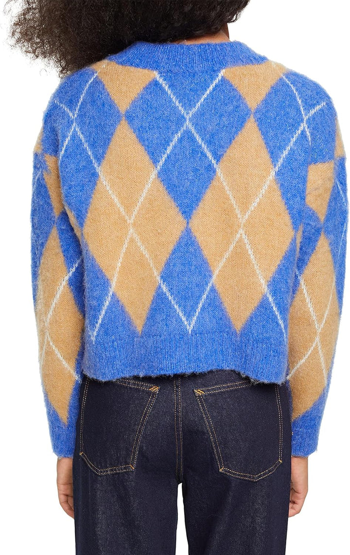 ESPRIT Pullover aus Wollmix mit Argyle-Muster XS Bright Blue, XS Bright Blue