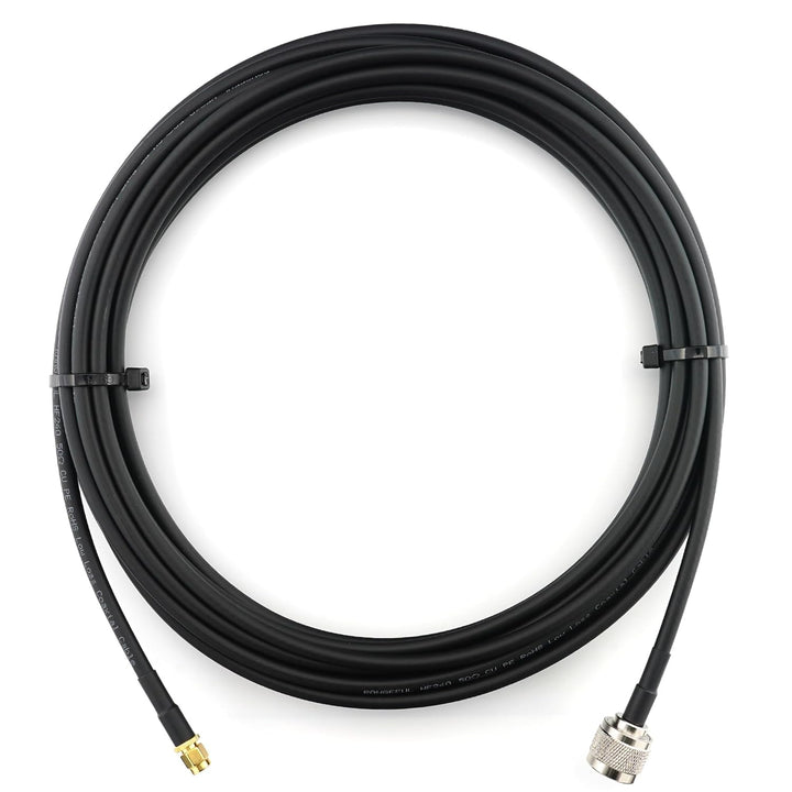 7m RP-SMA Stecker auf N Stecker Koaxialkabel — 7 Meter Verlustarmes HF-240 (LMR 240 Äquivalent) Ante