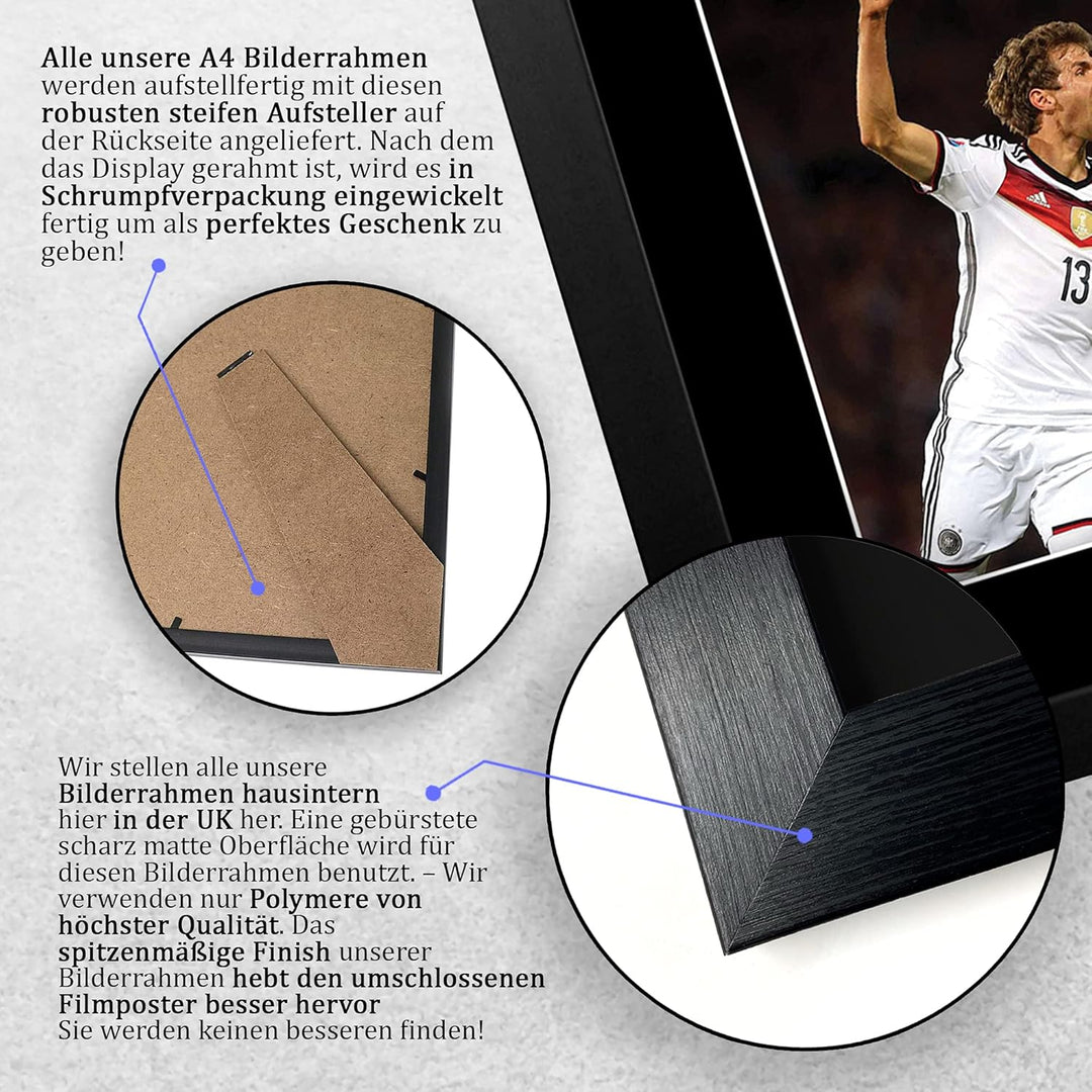 HWC Trading A4 FR Thomas Muller Deutschland Geschenke gedruckt Autogramm Bild für Fans und Unterstüt