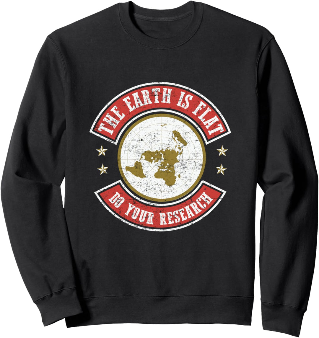 Die Erde ist flach Retro-Forschungsverschwörung Sweatshirt