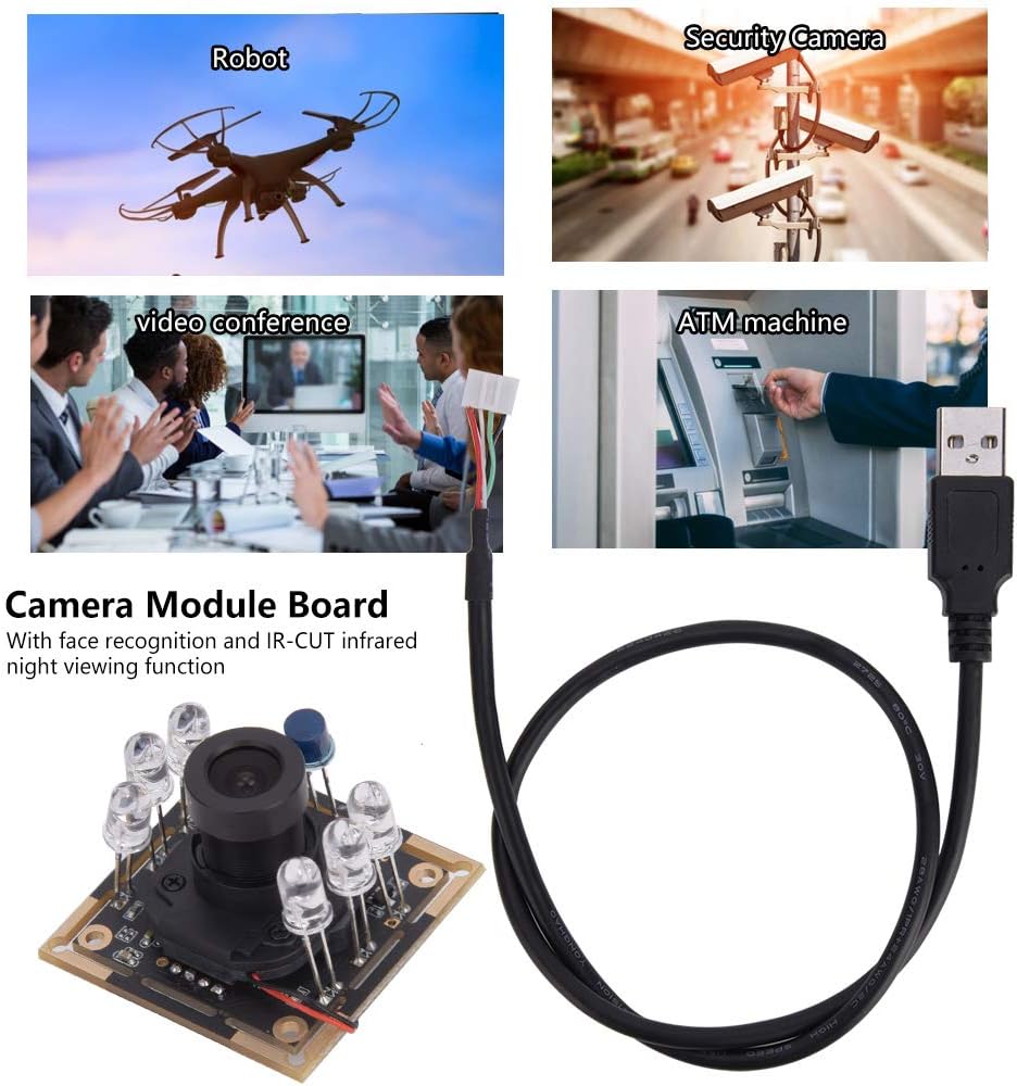 USB Kameramodul, IR Kameramodul Chip Infrarot Gesichtserkennungs Kamerasensor Modul, 1280x720 30fps
