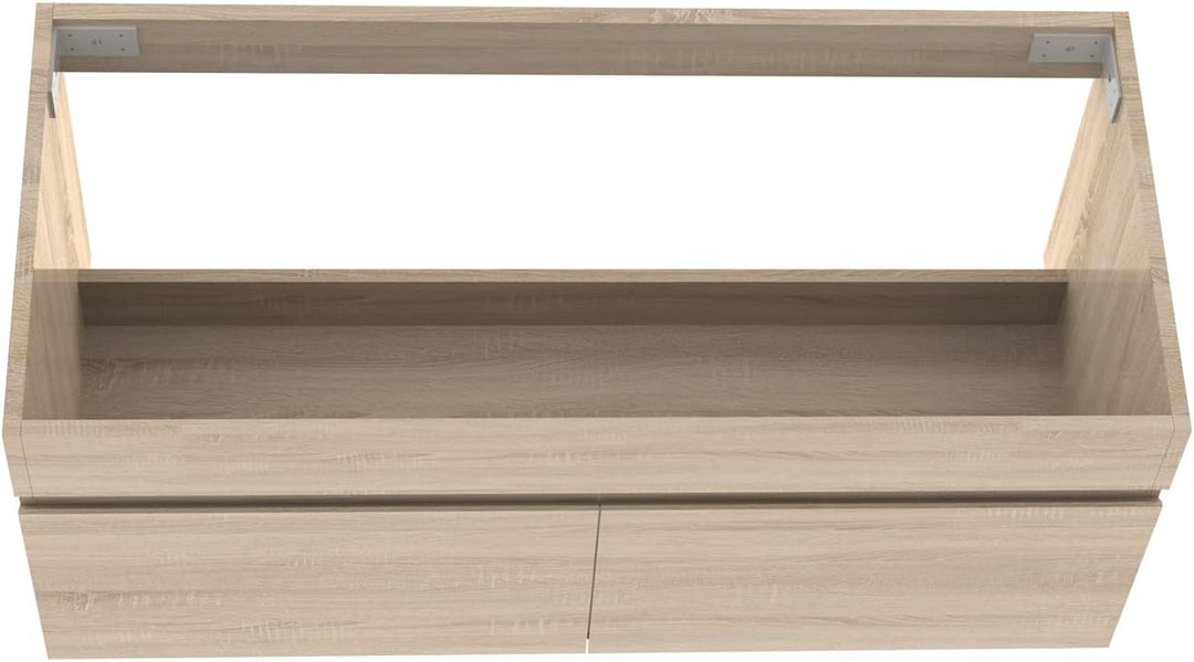 Aica Sanitär Waschbeckenunterschrank 80 cm Unterschrank Waschtischunterschrank Eiche 80cm-Typ B Eich