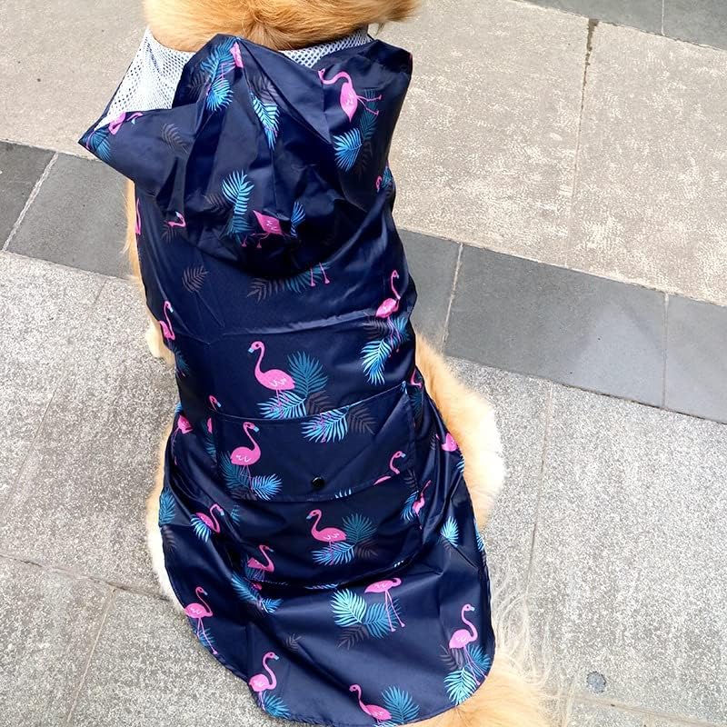 Idepet Regenmantel für Hunde Regenjacke Hund Winddicht Wasserdicht Hundamantel mit Kapuze für kleine