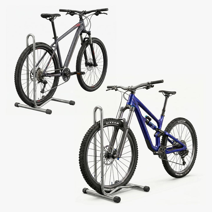 Relaxdays Fahrradständer, 29 Zoll, Reifenbreite bis 6,5 cm, Vorder- &amp; Hinterrad, Boden, 1 Fahrrad, R