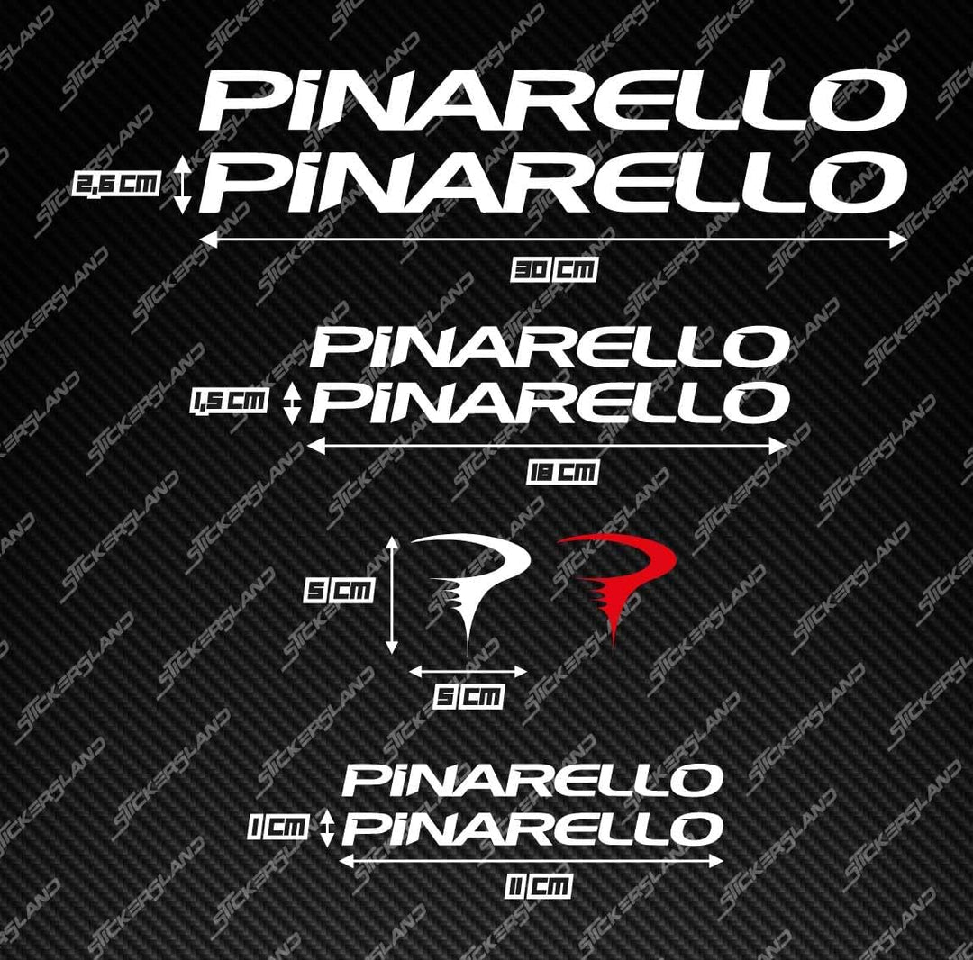 Stickersland® Aufkleber-Set kompatibel mit Rahmen Pinarello MTB Mountainbike und Helm | Aufkleber-Au