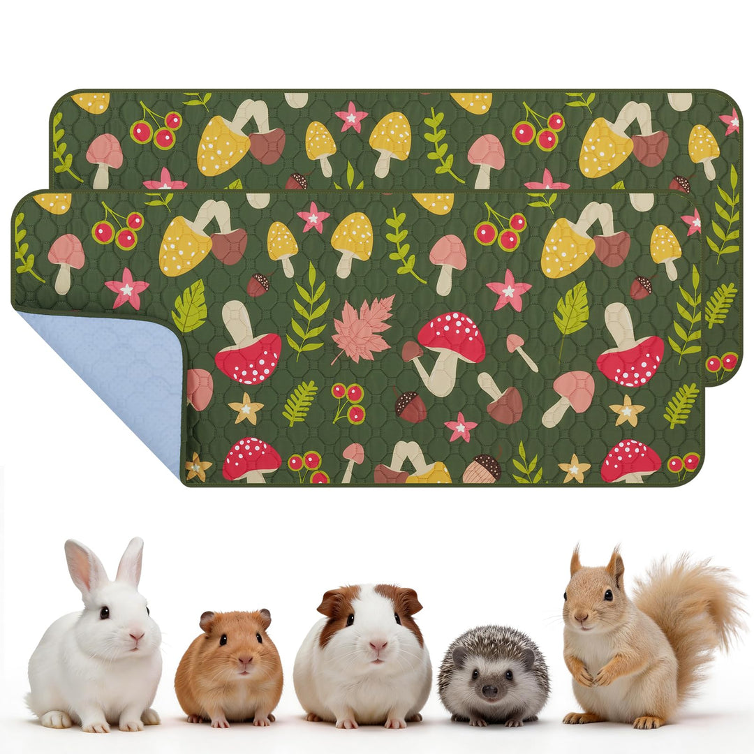 PICK FOR LIFE 2 Stück Pipipads Meerschweinchen waschbar, 140x60 cm 4-lagig saugfähige auslaufsichere