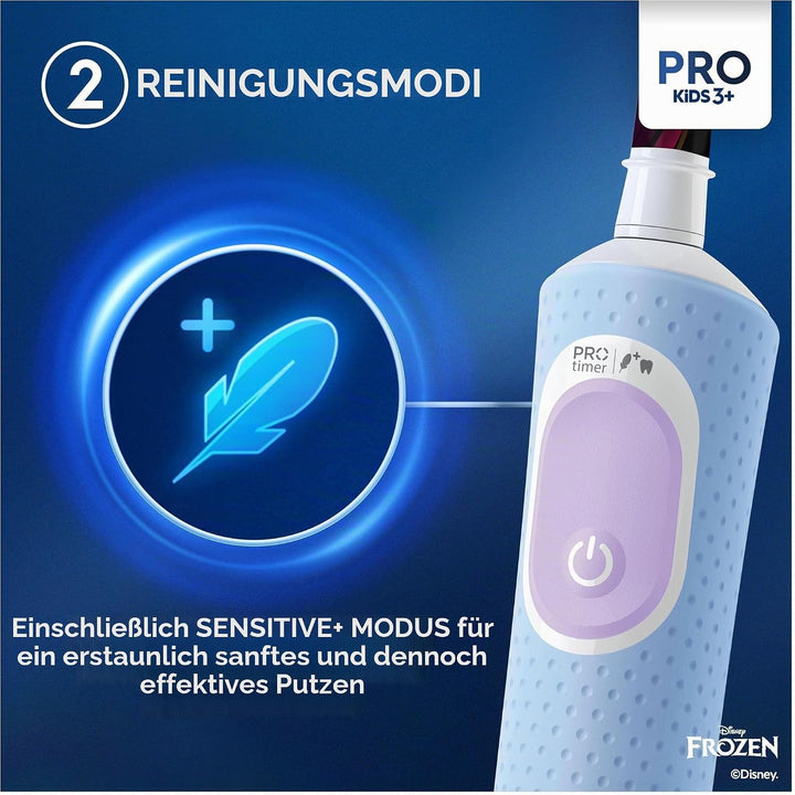 Oral-B - Vitality Pro Kids Frozen HBOX, Batteriebetrieben, Zahnbürste, Schwarz